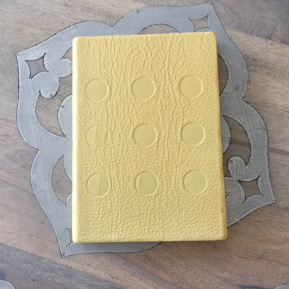 Yellow Leather Notebook Journal Travel Live Love
